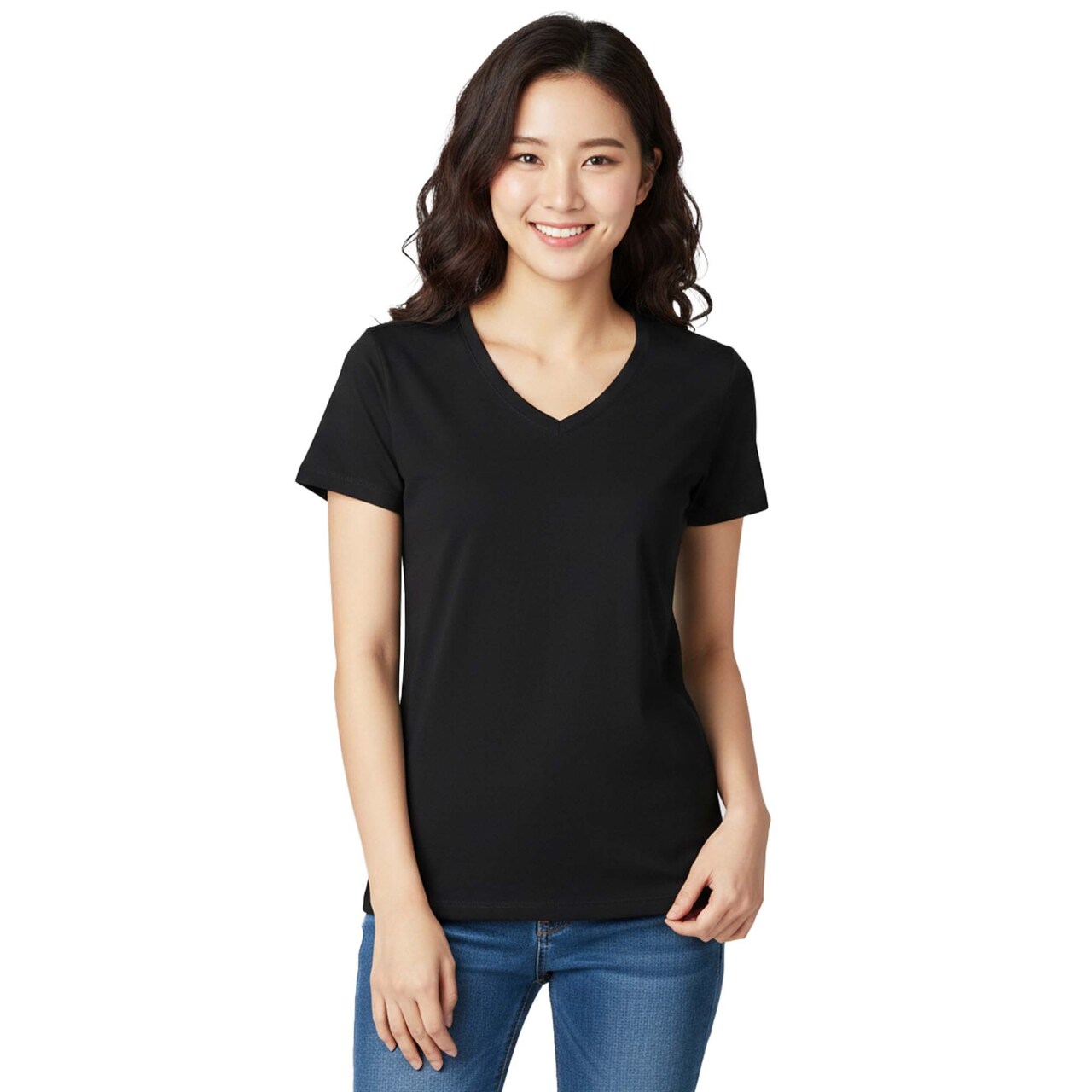 Gildan Women’s Heavy Cotton V-Neck T-Shirt – Blank Craft Tee for Cricut, Painting & Custom DIY Projects